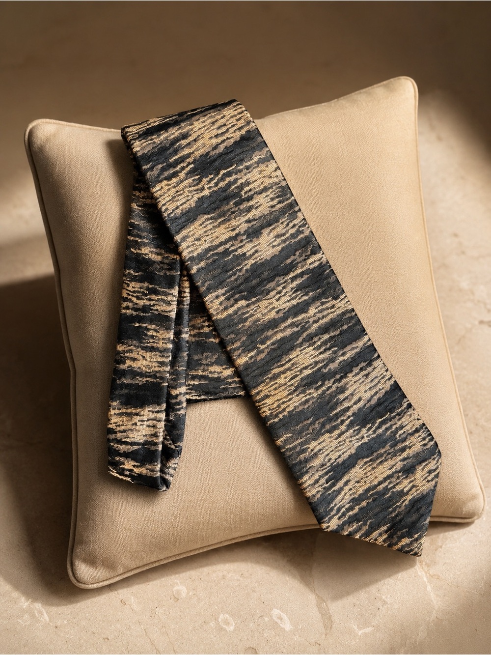 Frame Patterned Silk Tie